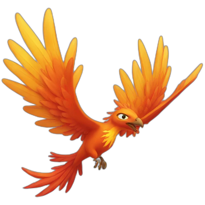 Flying phoenix emoji