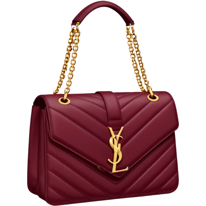 Maroon YSL bag emoji