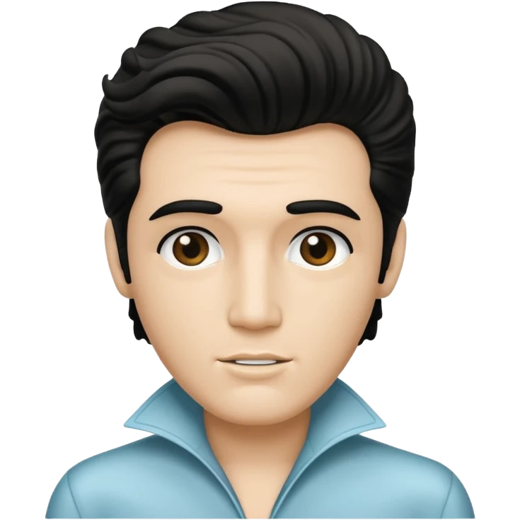 A Stickman with hair like Elvis presley emoji