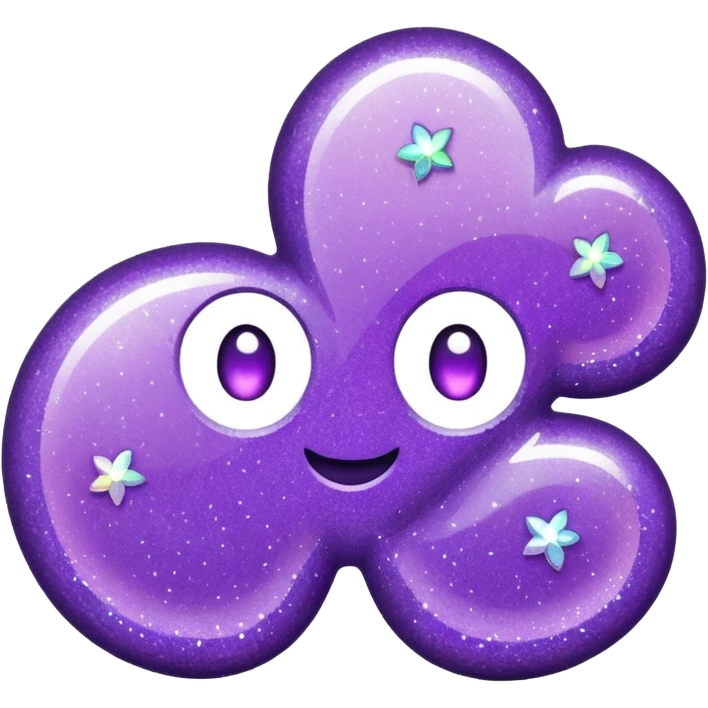 glitter purple lucky emoji