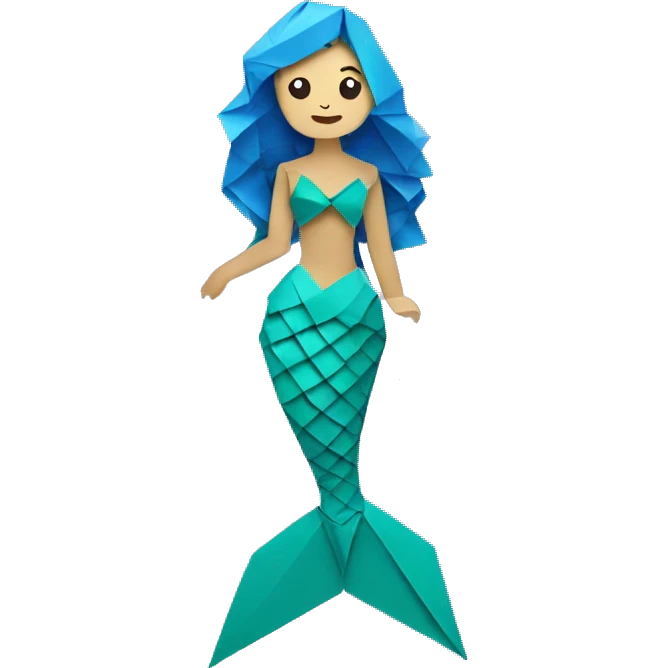 origami mermaid emoji