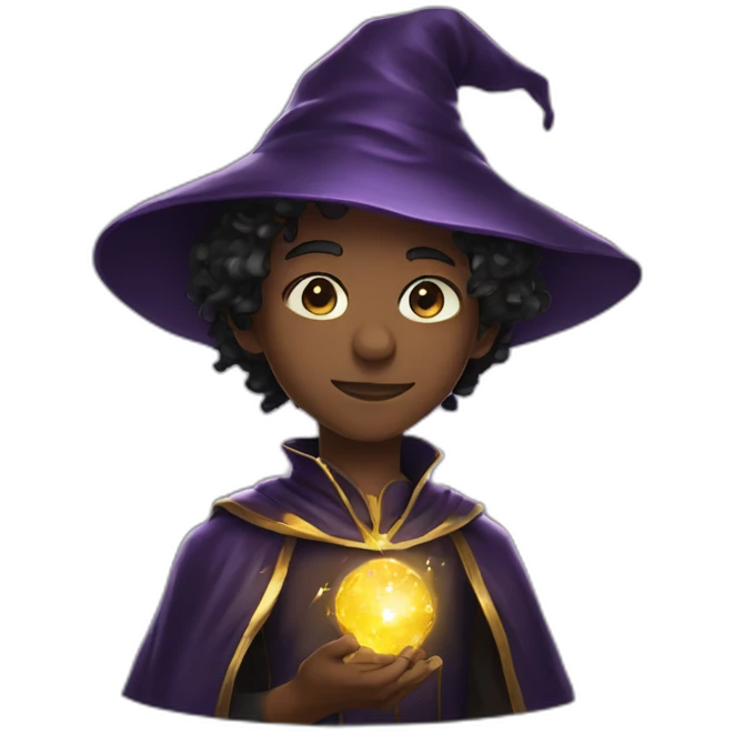 young overpowered magic shiny wizard emoji