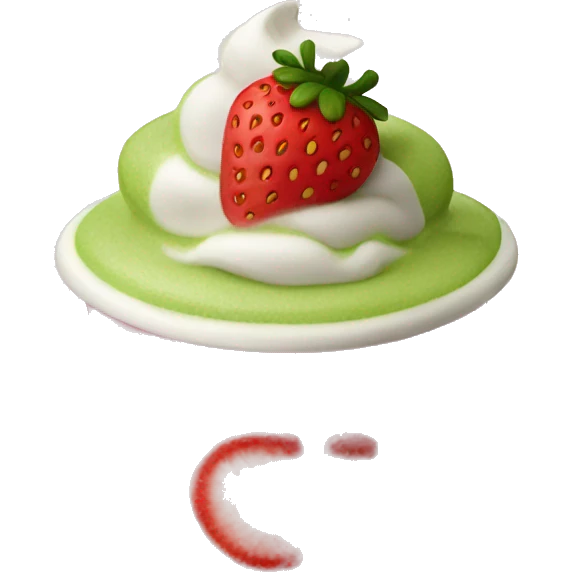 Strawberry matcha latte emoji