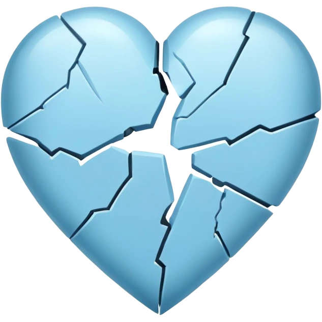 I want light blue heart broken emoji  emoji