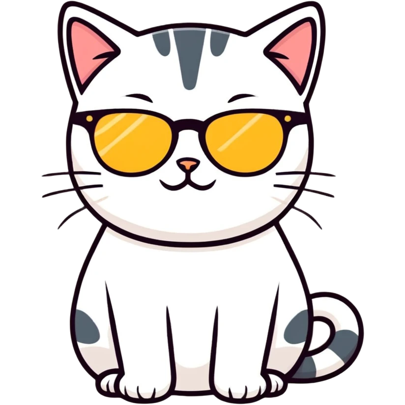 Cat with sunglasses emoji