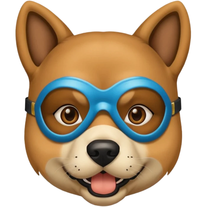 a full human body but face alone dog face emoji