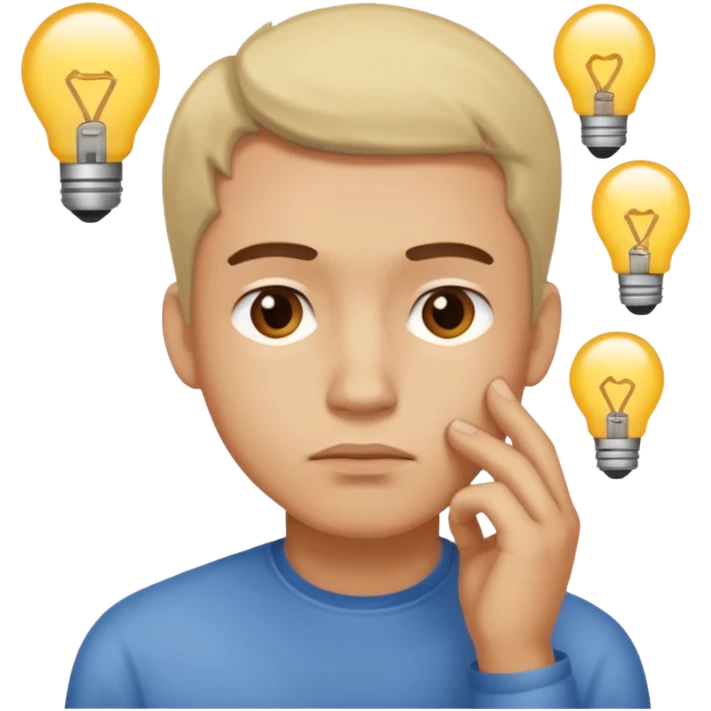 men remembering something emoji