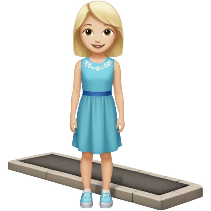 generate an emoji a blond girl next to a kerb emoji