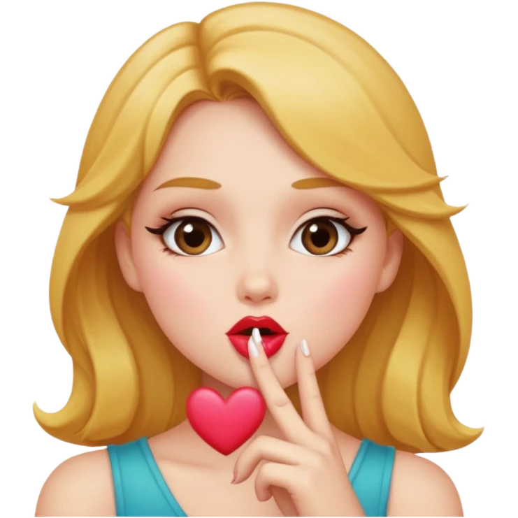 slang freaky girl, blowing a kiss emoji