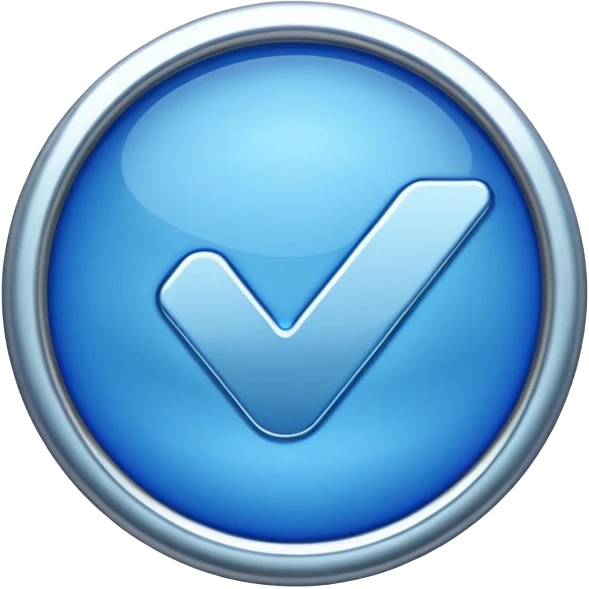 A blue Verified sign  emoji