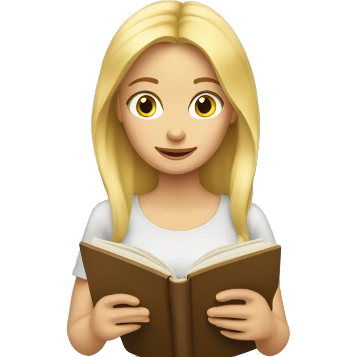 czech blonde girl reading emoji