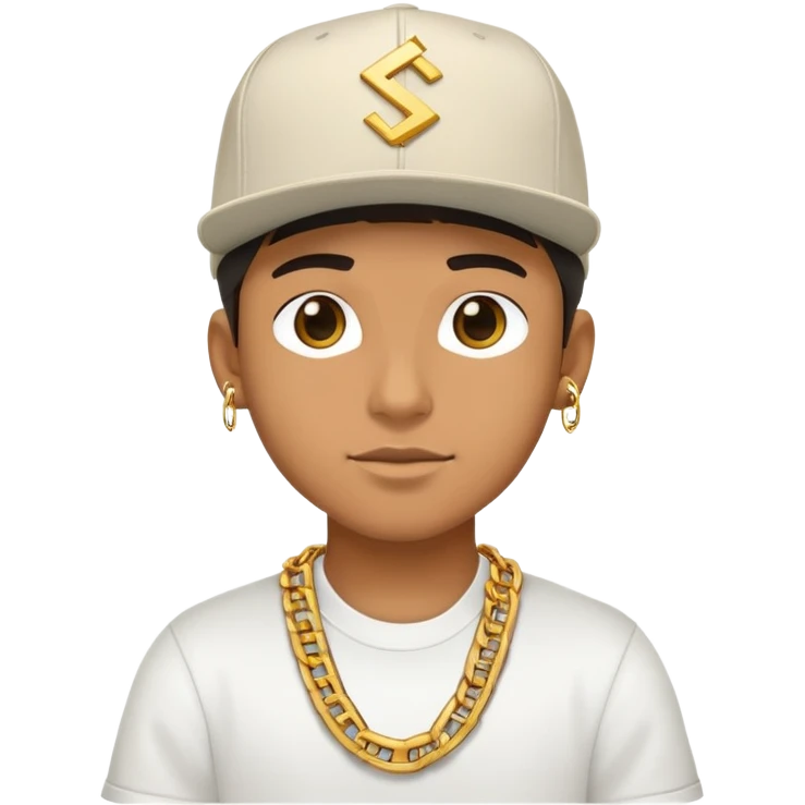 cool coder with snapback, gold chain, and code symbols emoji