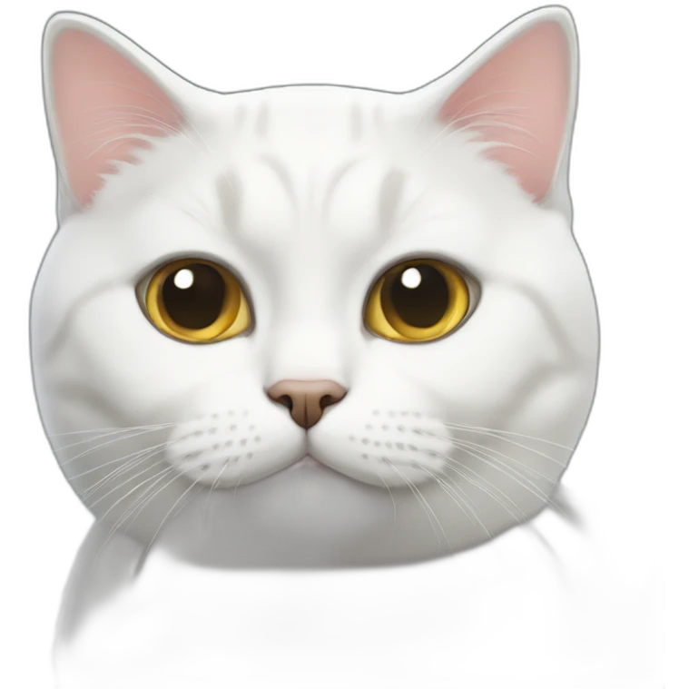 White British short hair cat emoji