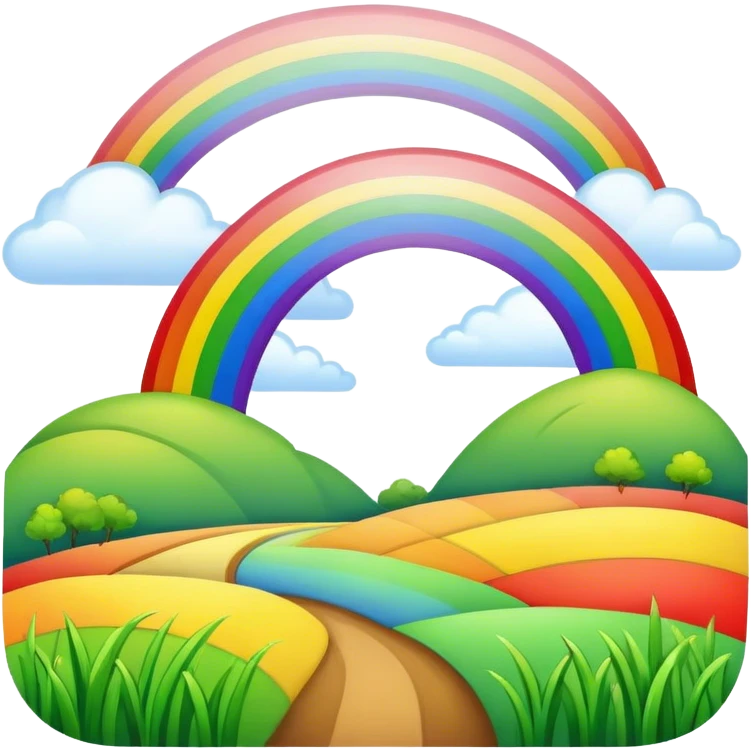 rainbow in the field emoji