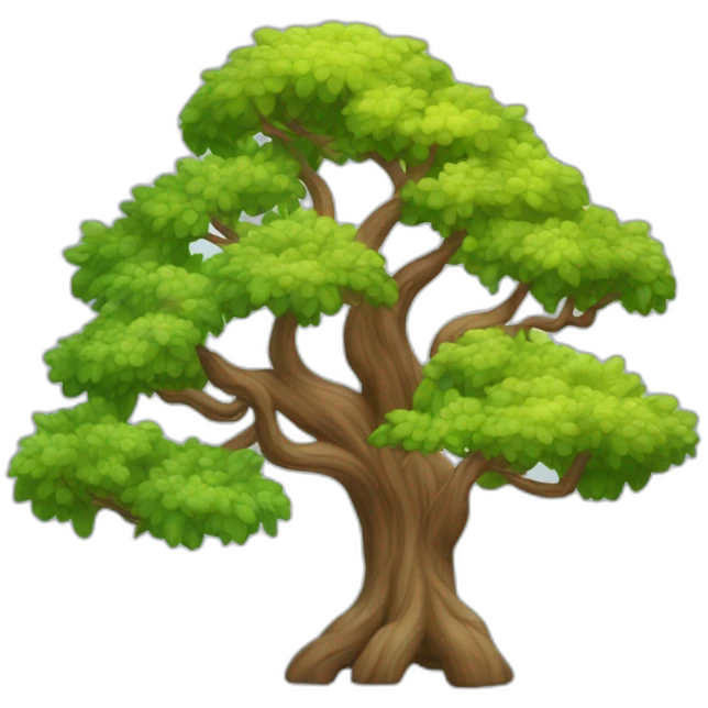 Montagne arbre arc-en-ciel emoji