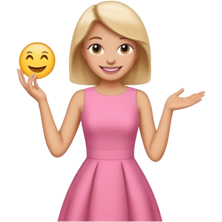 woman Social, diplomatic, stylish — the ultimate people-pleaser. in pink dress 
more dinamic emoji  emoji