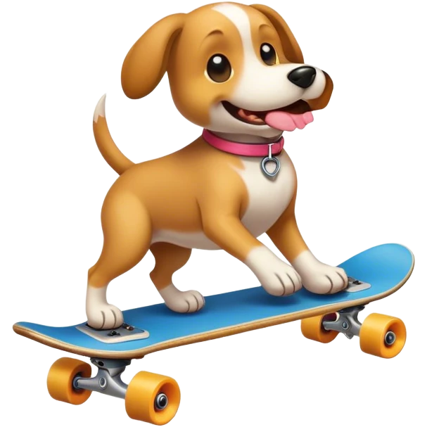 Dog skateboarding emoji