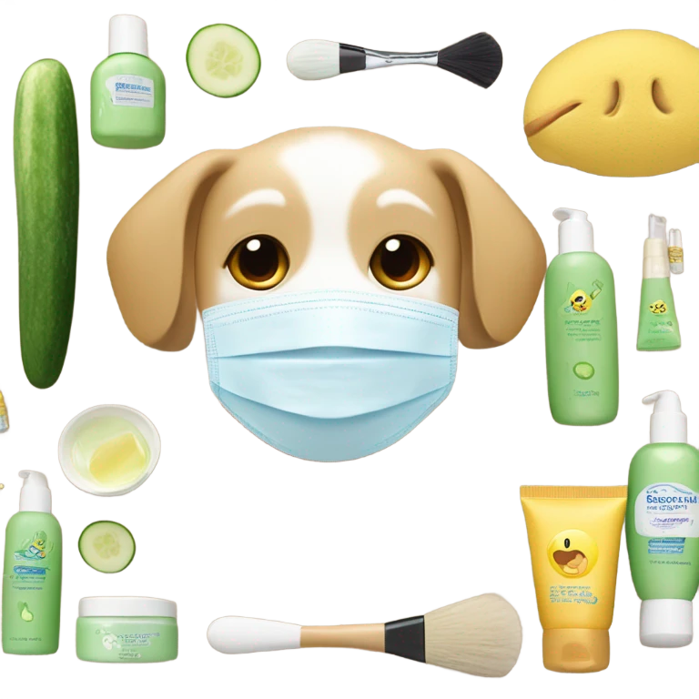 Dog doing skincare emoji
