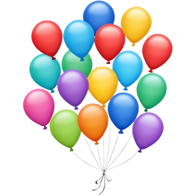 shaped flying balloons emoji