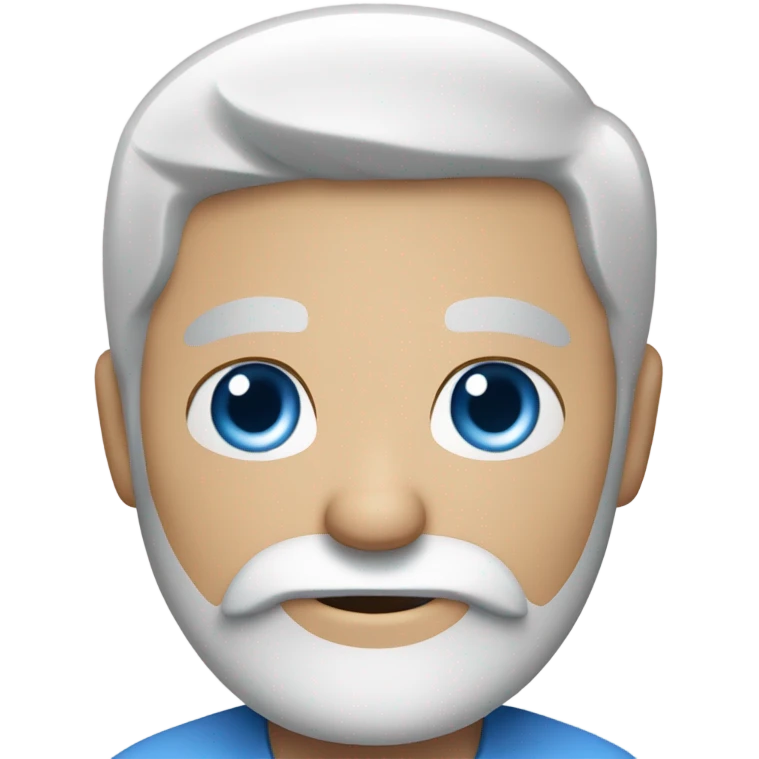 middle-aged man blue eyes salt and pepper beard emoji