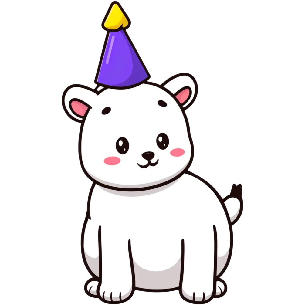 party animal with party hat emoji
