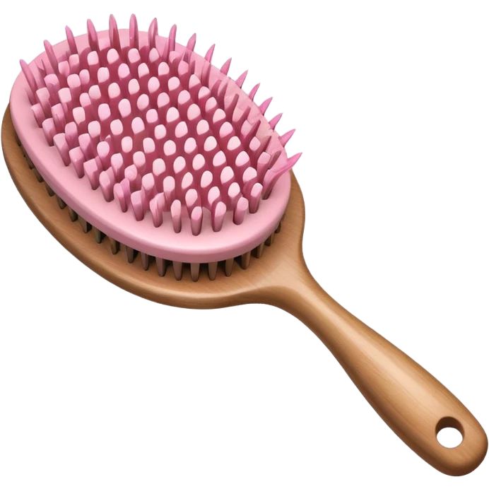 light pink hairbrush apple emoji style variation 3 emoji