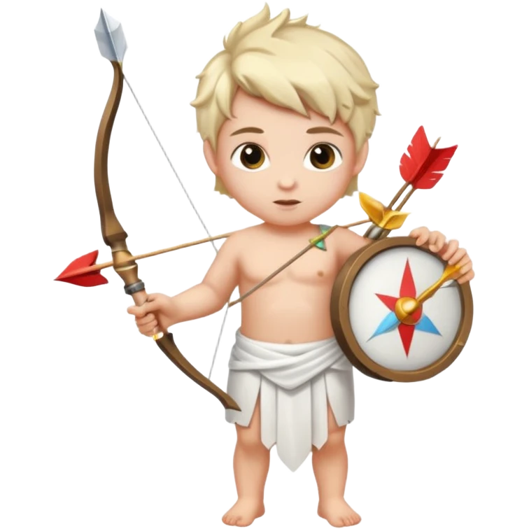 Cupid with arrow mixing Gin Tonic emoji