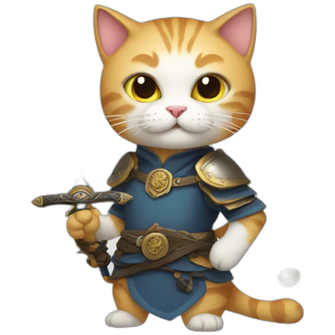 Cat with a sword emoji