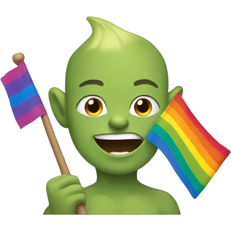 oger with a gay flag emoji