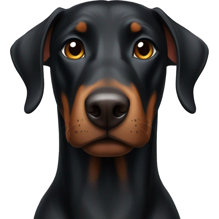 black doberman dog emoji