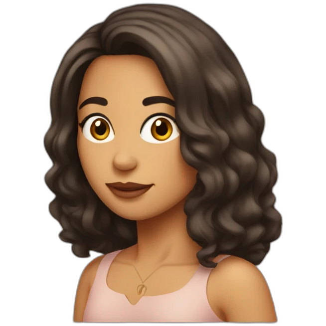 Latina with midlong hair emoji