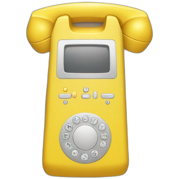 Yellow phone emoji