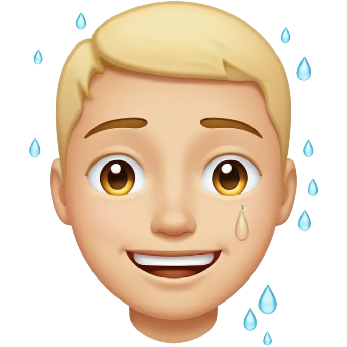 Happy face with tears emoji