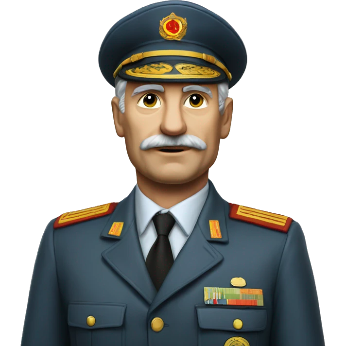 soviet engineer diplomat full scale photoealistic serious emoji