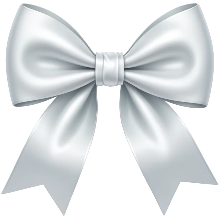 white satin bow emoji