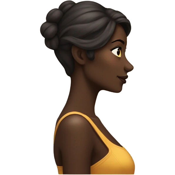 dark-skinned beauty looking back emoji