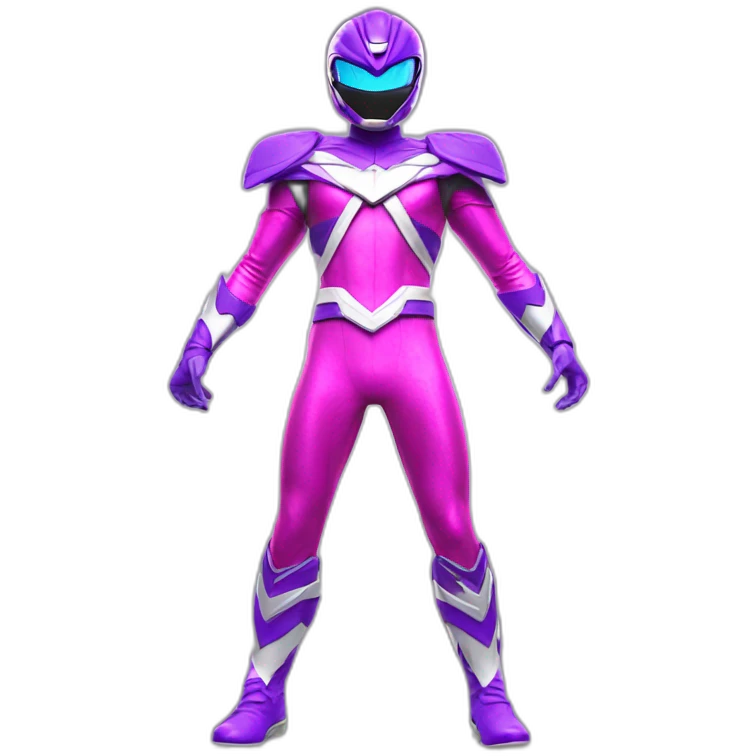 ultraviolet Power ranger full body emoji