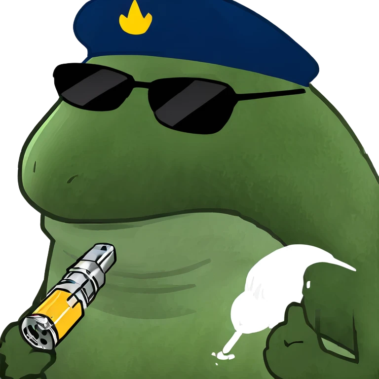 Penguin vaping emoji