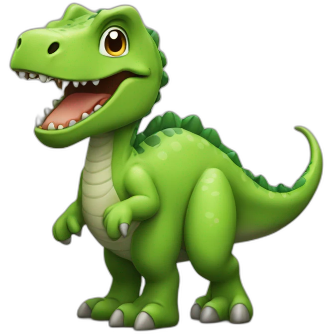 dino with pc emoji