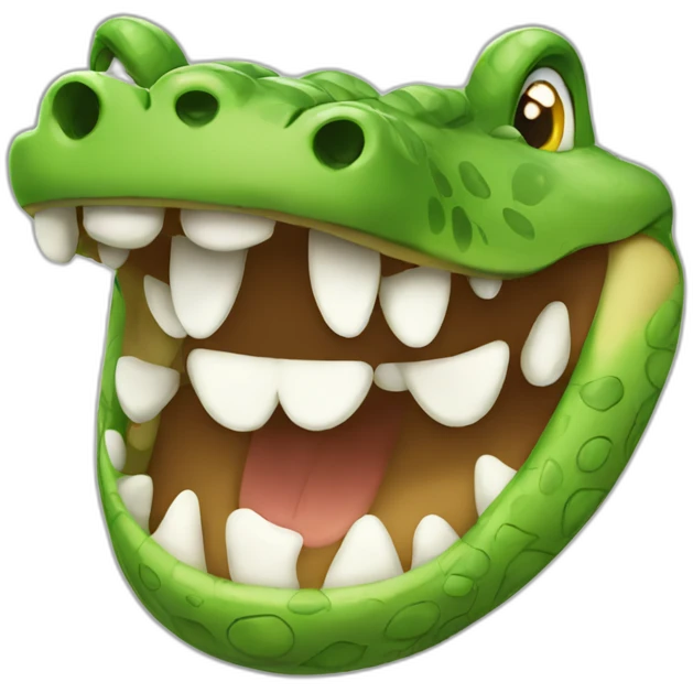 Big smiling crocodile emoji