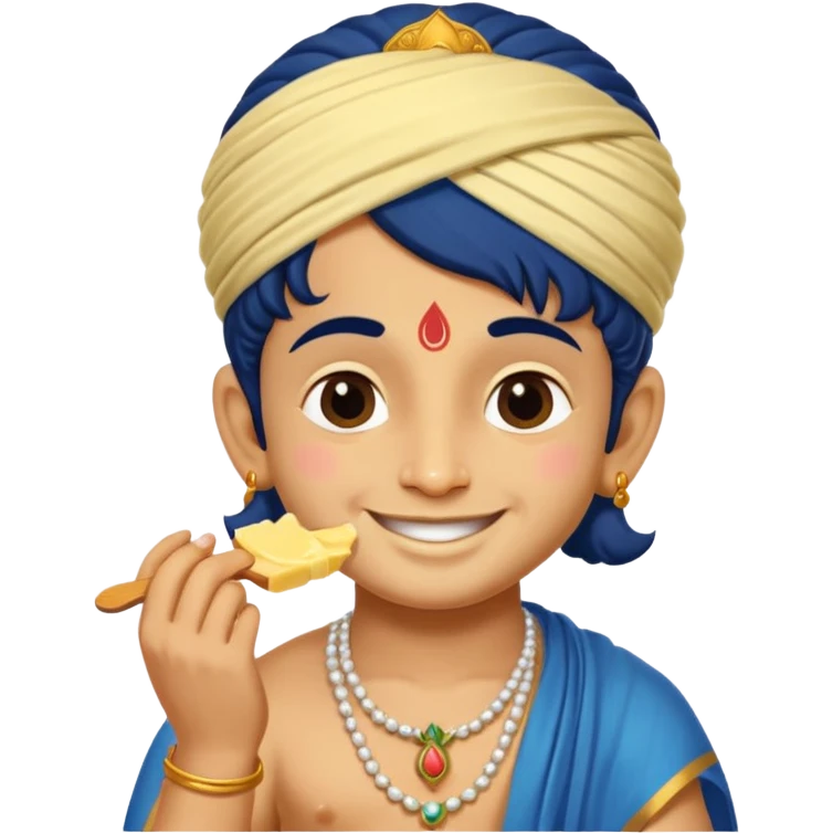  Lord Little Krishna eating butter  emoji