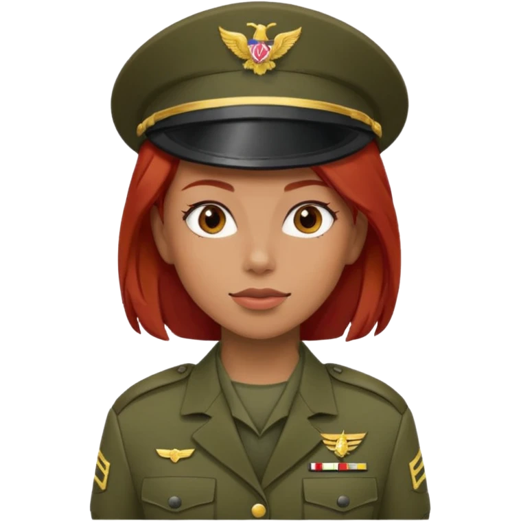 Female Soldier red hair emoji