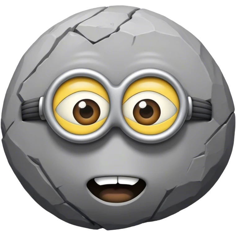 A minion but its a rock emoji
