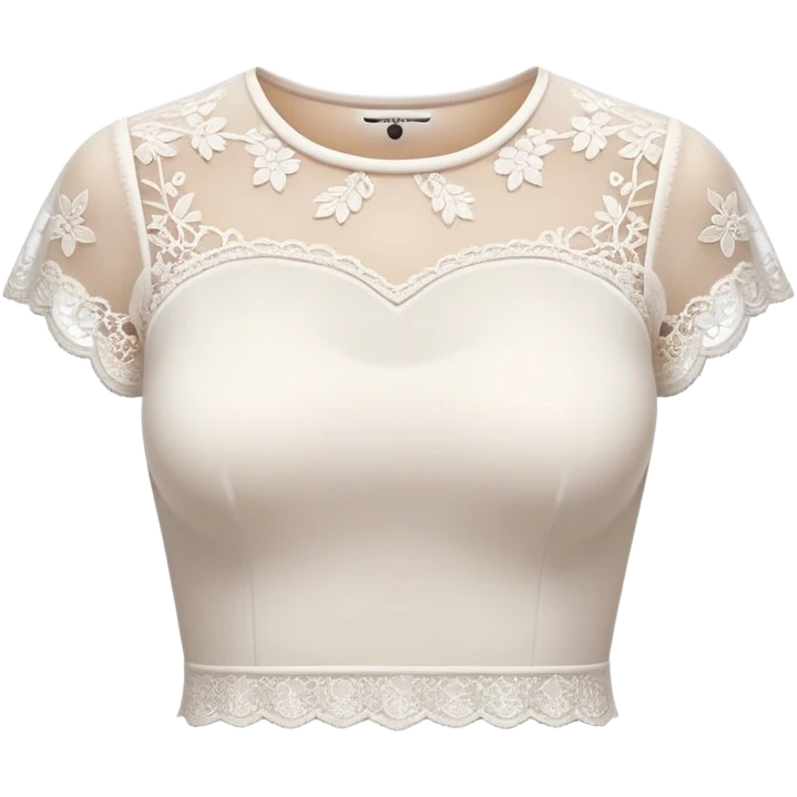 white top with lace emoji