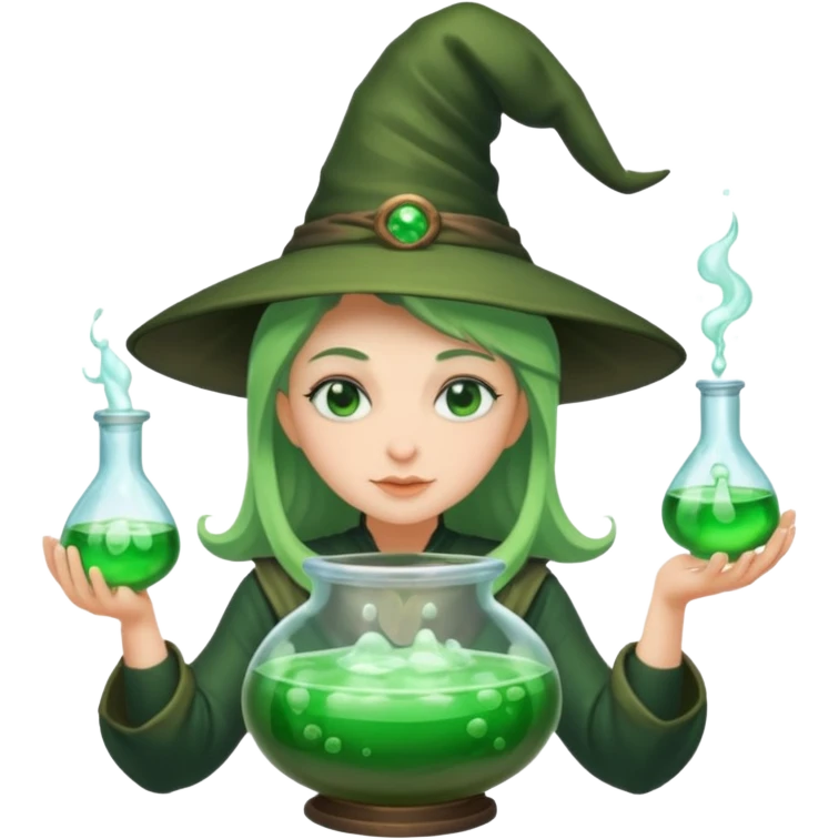 green witch cooking potion emoji