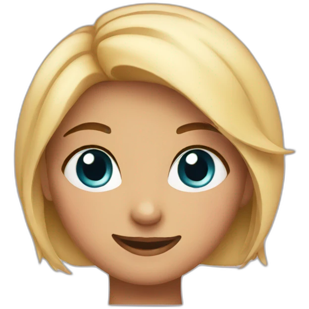 Blushing girl emoji