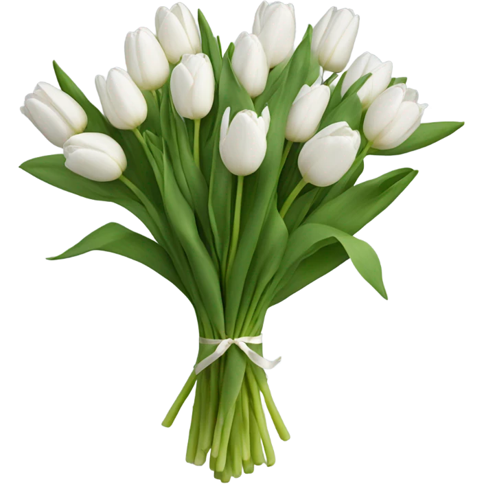 white tulip bouquet  emoji