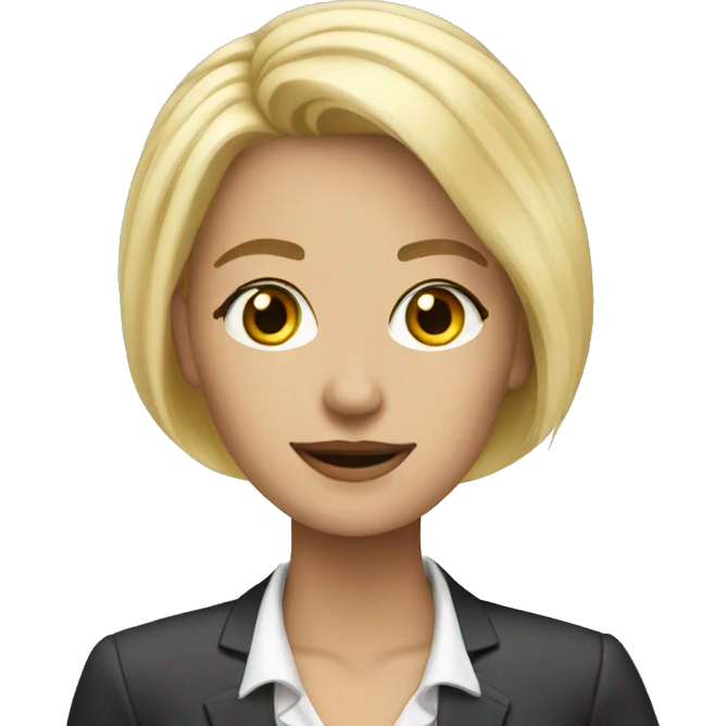 business smart blonde emoji
