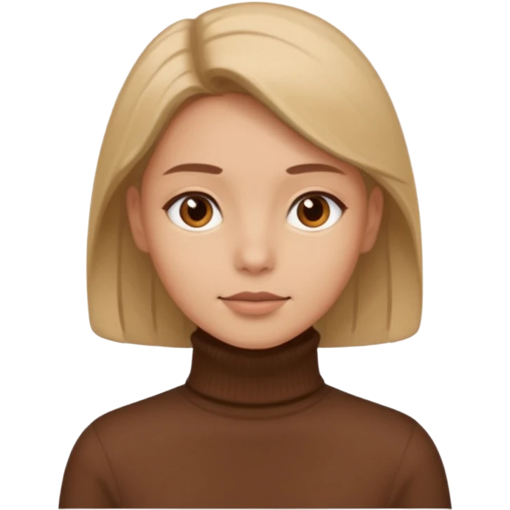 create an emoji, brown turrleneck emoji