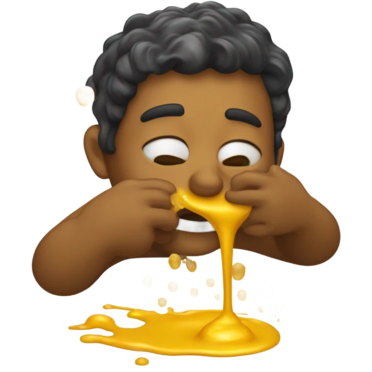 Throwing up honey emoji